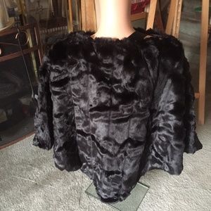 Jessica London Fur Poncho